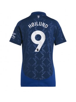 Manchester United Rasmus Hojlund #9 Replika Borta Kläder Dam 2024-25 Kortärmad